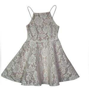 Windsor White Lace Fit & Flare Dress Women’s XS